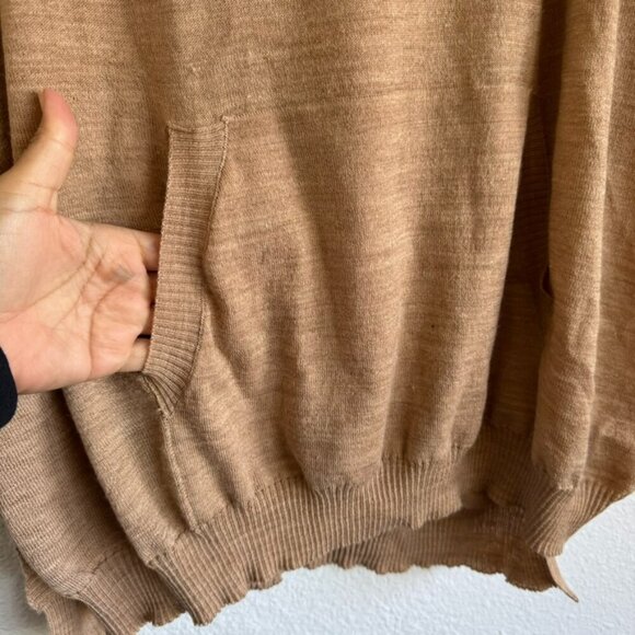 NWT Loft Neutral Lightweight Hooded Poncho with Kangaroo Pockets Women's  XS/S - Picture 4 of 8